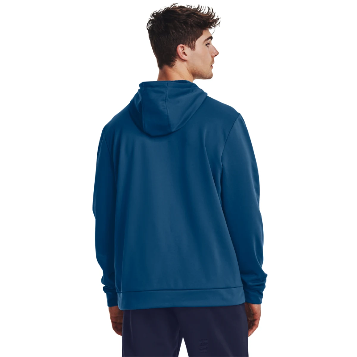 Pánská zateplená tréninková mikina s kapucí UNDER ARMOUR UA Armour Fleece Big Logo HD-BLU · záber 3