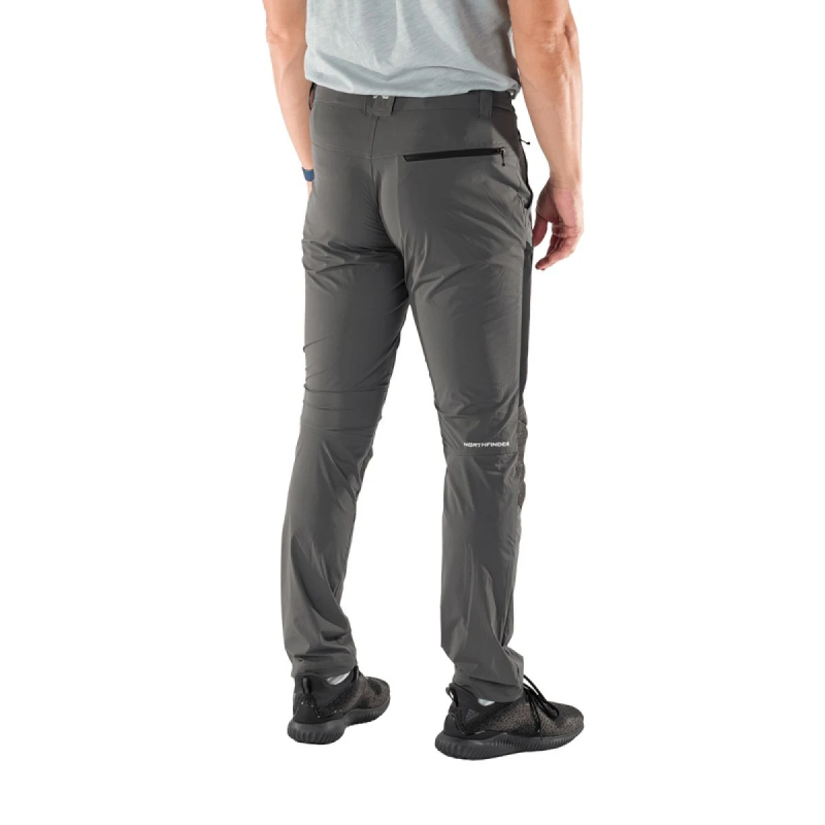 Pánske turistické nohavice NORTHFINDER SILVESTRE-411greyblack · záber 4