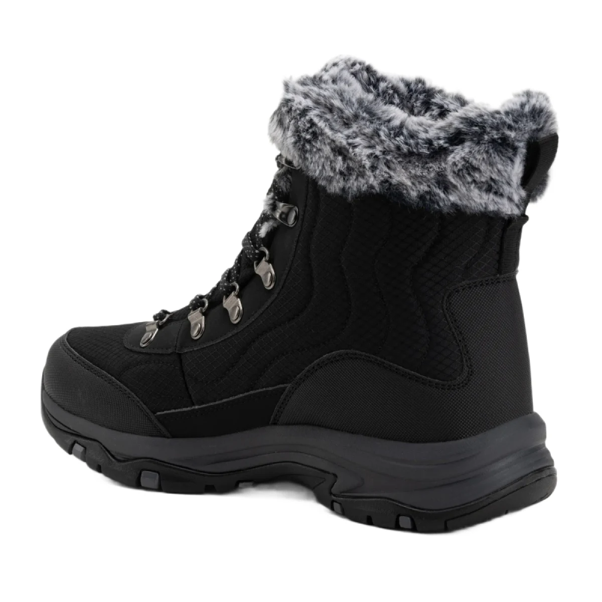 Dámske vysoké zimné topánky SKECHERS Trego Stormie WP W black black · záber 5
