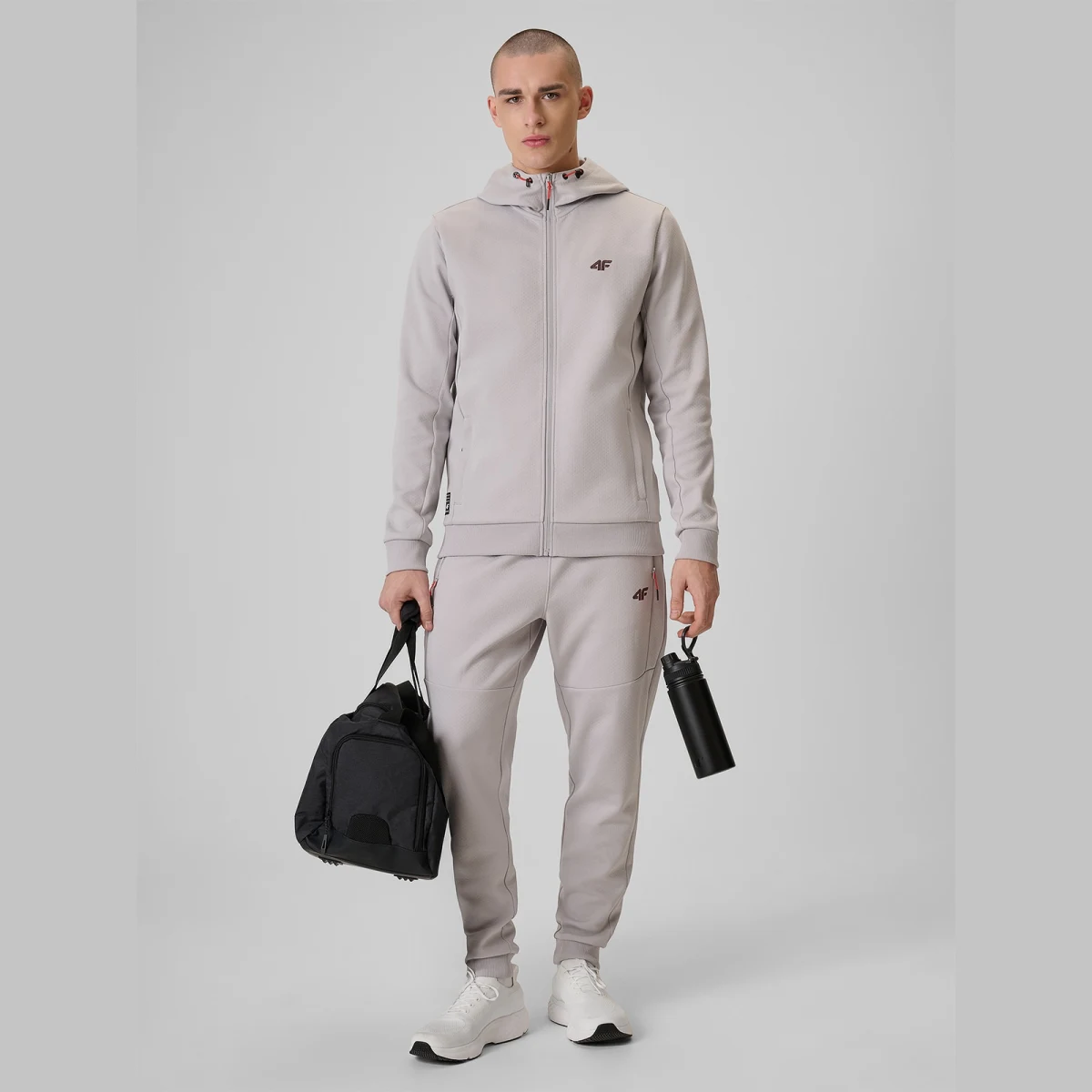 Pánské teplákové jogger kalhoty - šedé · záber 1