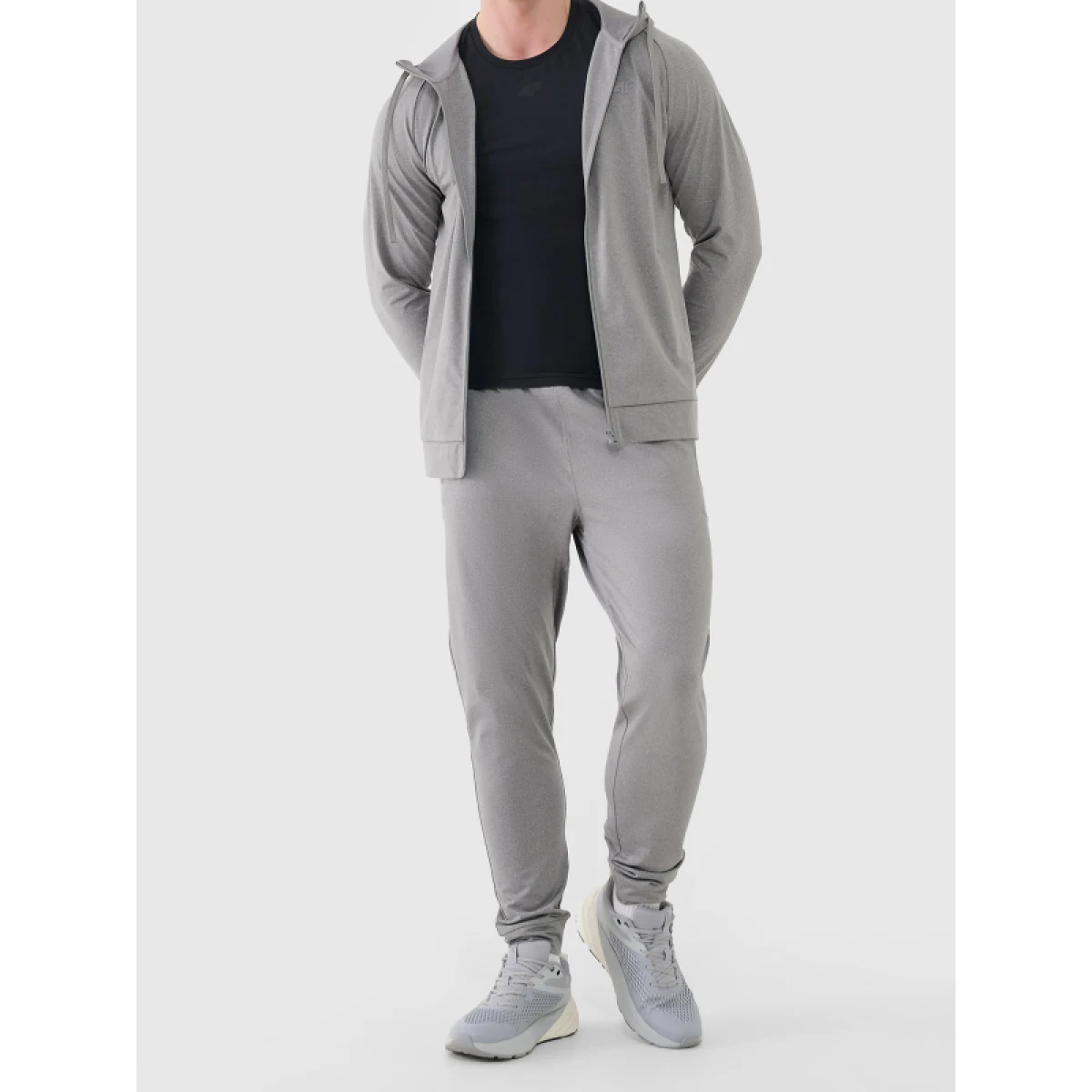 Pánske tepláky 4F TROUSERS FNK M1046-25M-GREY MELANGE · záber 4