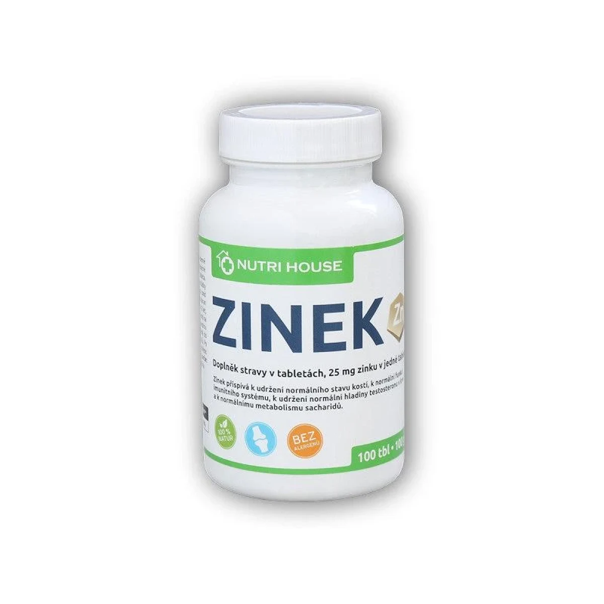 Nutri House Zinek 25mg 100 tablet · záber 1