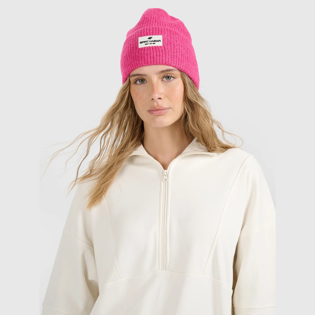 Dámská beanie čepice - růžová · záber 1