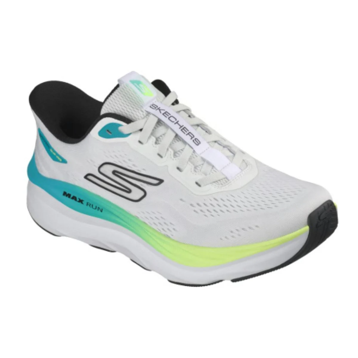 Pánska bežecká obuv SKECHERS Max Cushioning Max Run Slip-Ins M white · záber 1