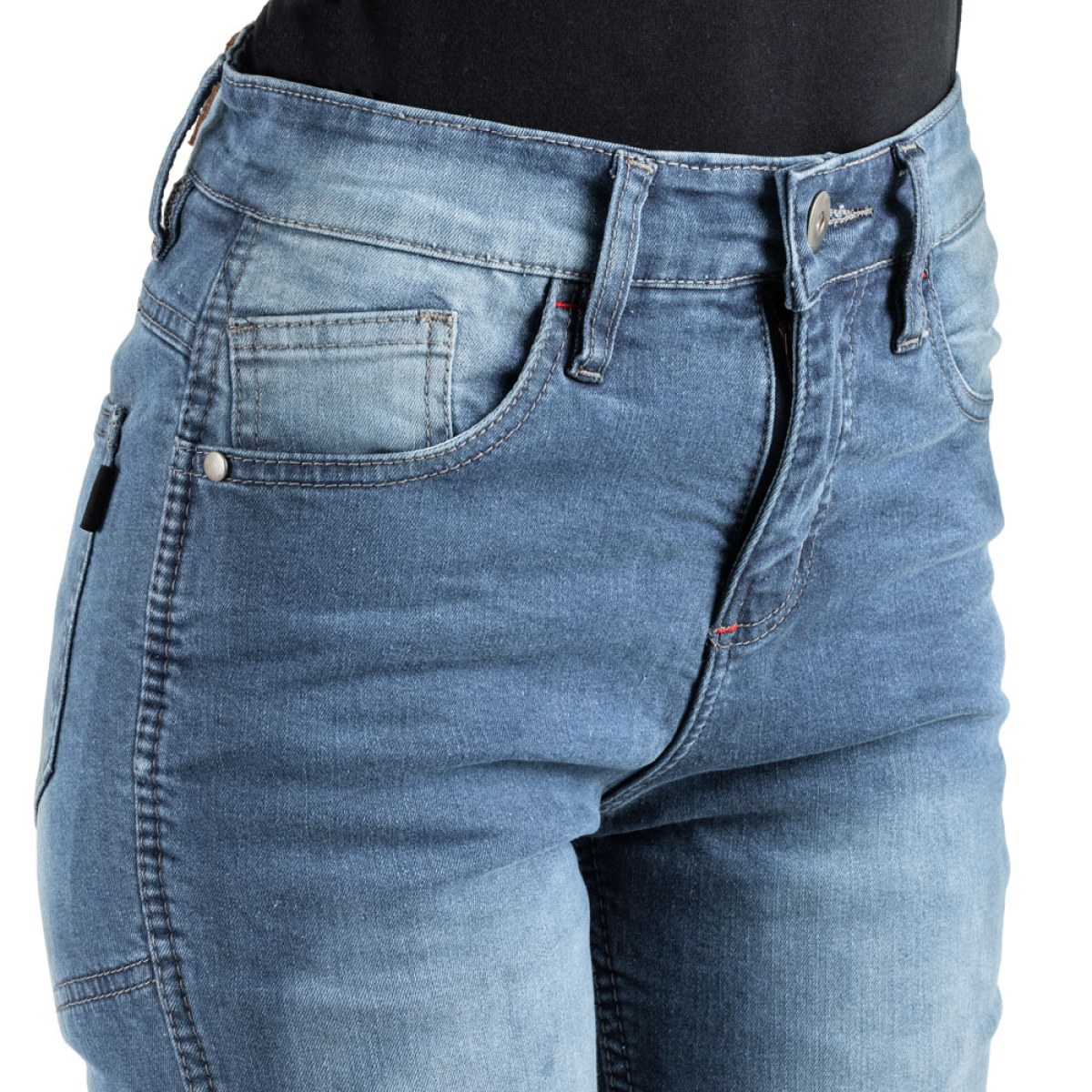 Dámske moto jeansy W-TEC Lustipa - Veľkosť: XS · záber 3