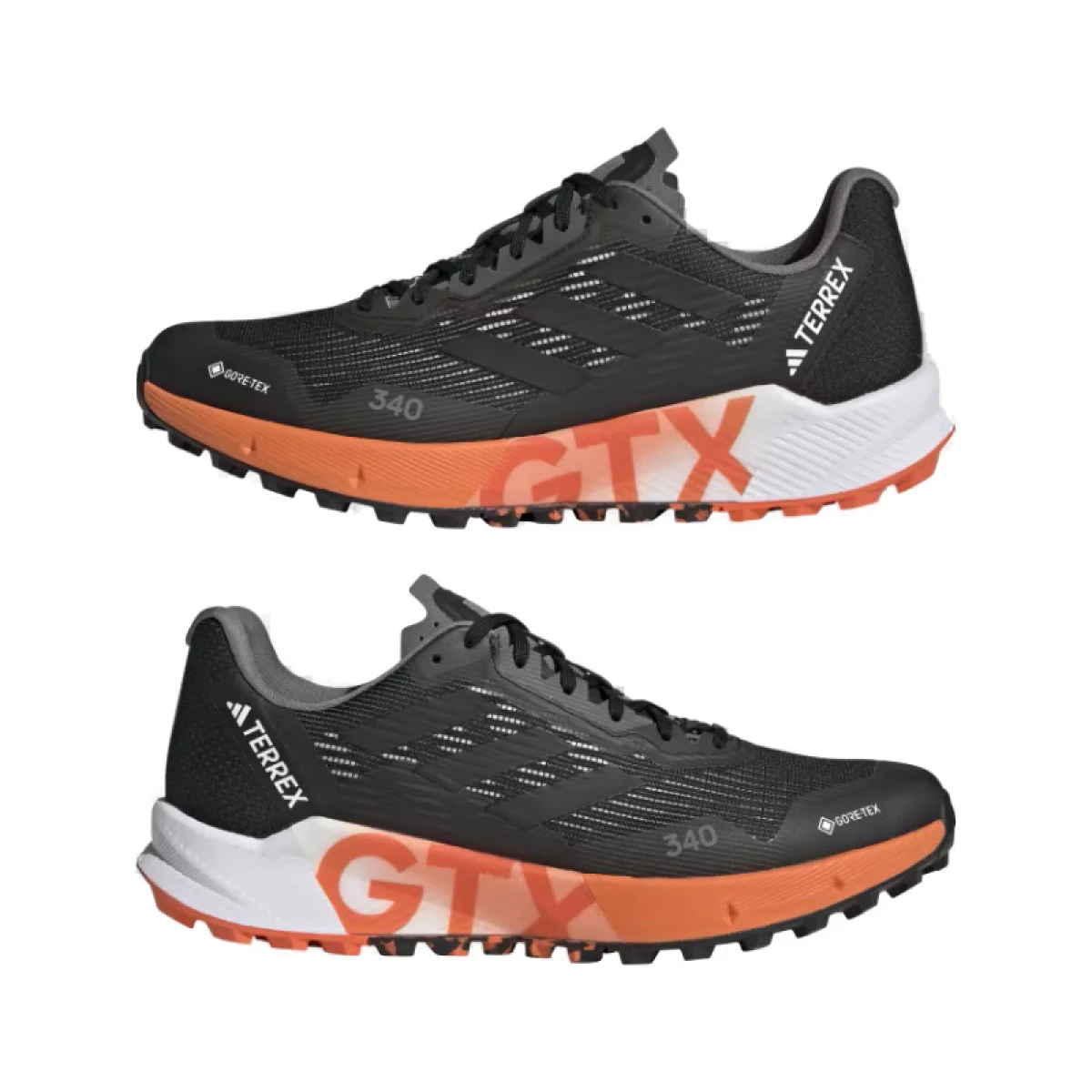 Pánská běžecká trailová obuv ADIDAS Terrex Agravic Flow 2 GTX core black core black orange · záber 4