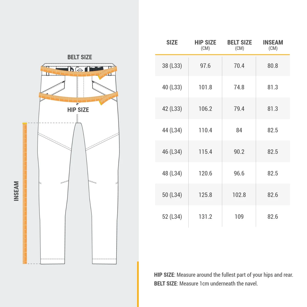 QUECHUA Pánske turistické nohavice NH100 vodoodpudivé do -18 °C sivé M (L33) · záber 2