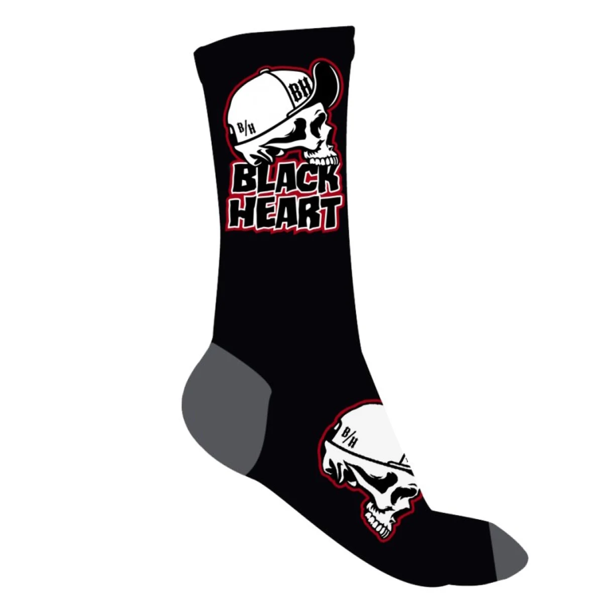 BLACK HEART Cap Skull Socks červeno-čierna - 8-9 · záber 2