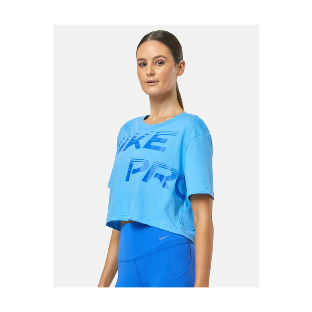 Dámské tréninkové tričko s krátkým rukávem NIKE PRO W GRX SS-FQ4985-412-UNIVERSITY BLUE · záber 2