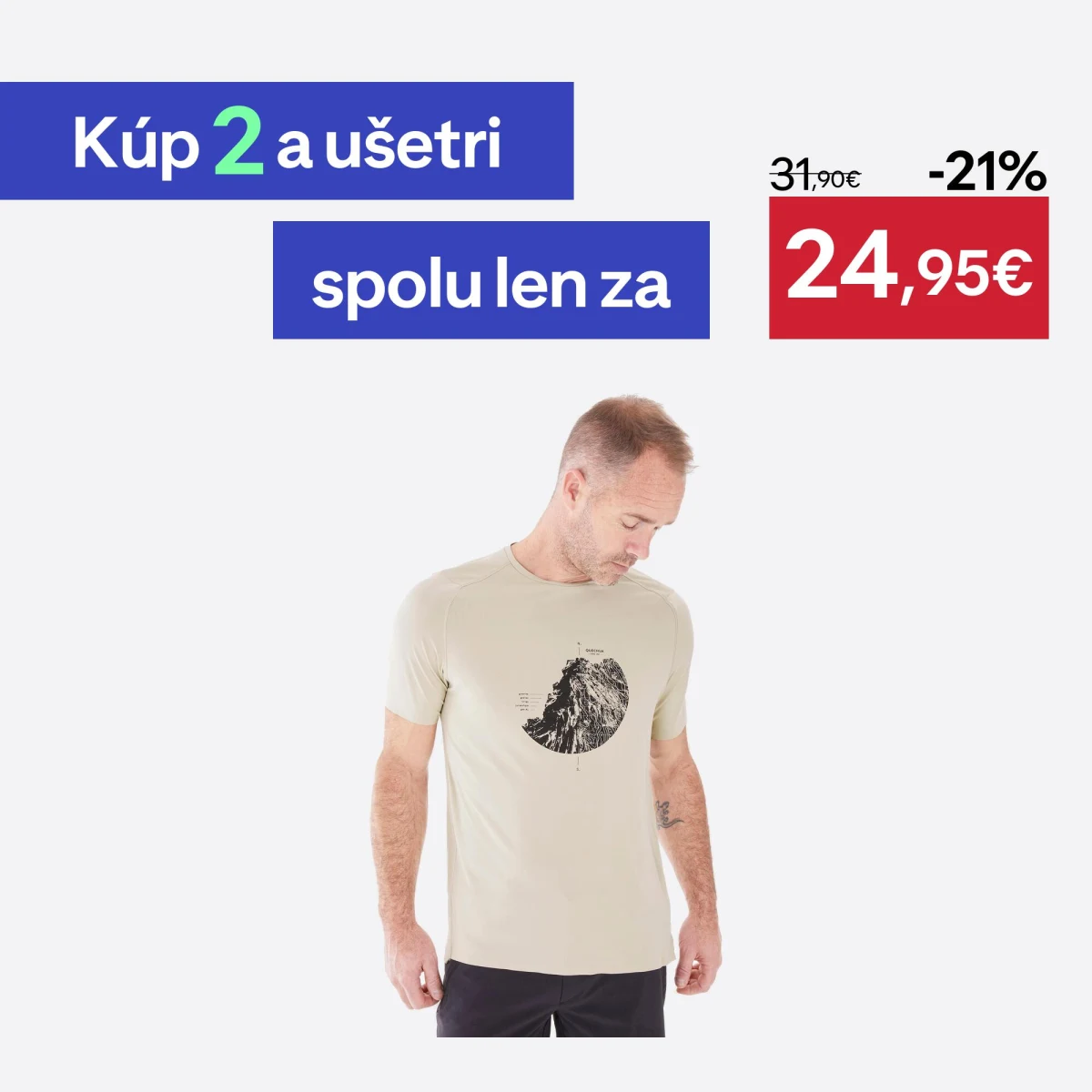 QUECHUA Pánske turistické tričko MH500 s krátkym rukávom S · záber 1