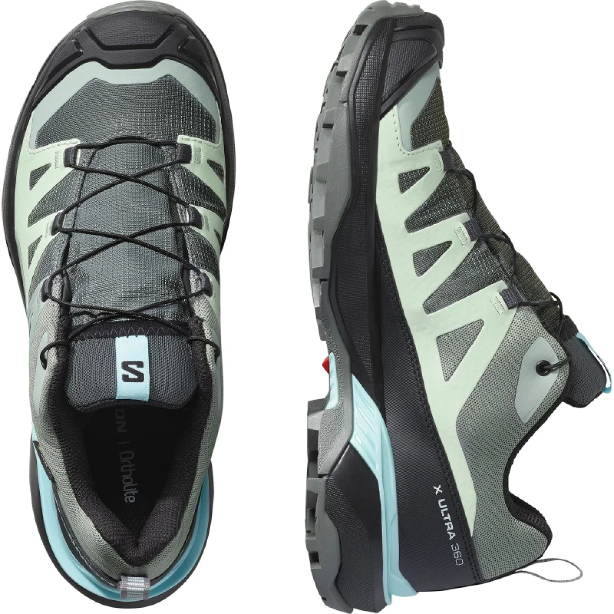 Dámská nízká turistická obuv SALOMON X Ultra 360 GTX W sedona sage black sea foam · záber 3