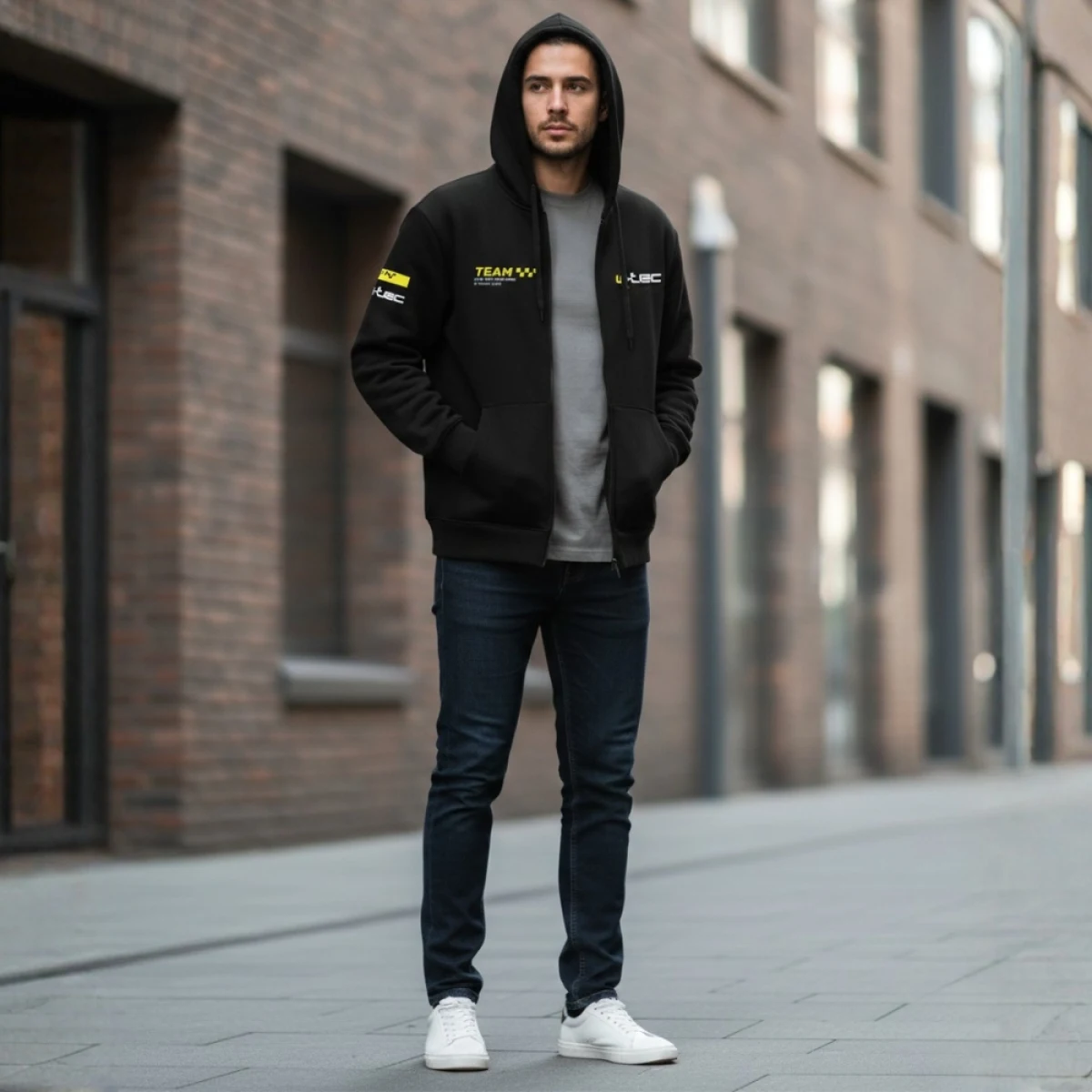 Mikina W-TEC Signature Farba čierna, · záber 2