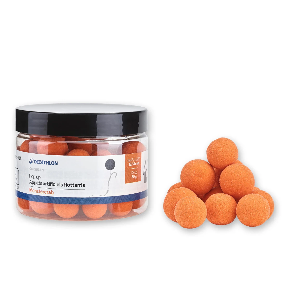 CAPERLAN Plávajúce boilies na lov kapra Pop-ups 12-14 mm Monstercrab bez · záber 2