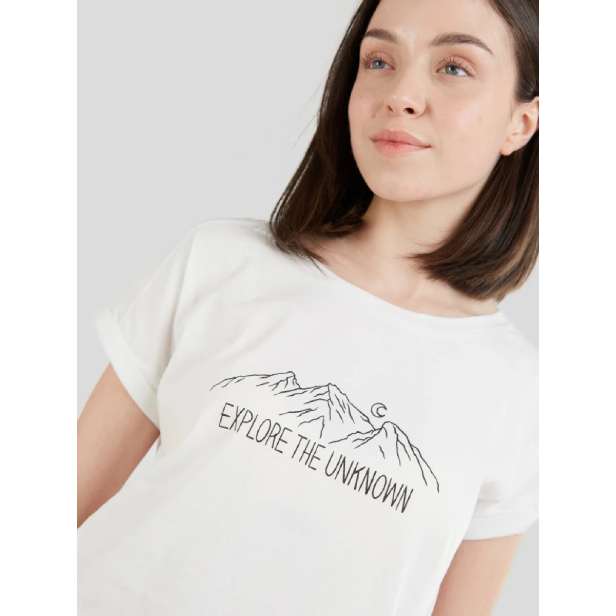 Dámské turistické tričko s krátkým rukávem FUNDANGO Atmos T-shirt-170-stone · záber 5