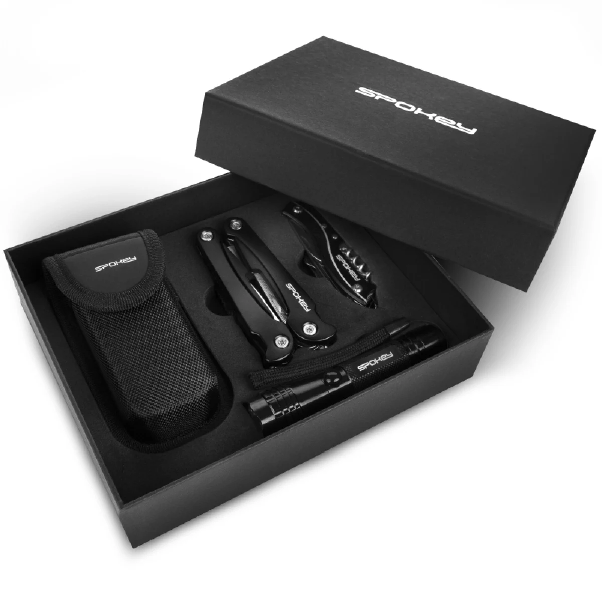 Náradie SPOKEY BOLD Multifunction tool set in gift box: nůž + kleště + svítilna s poutkem · záber 3