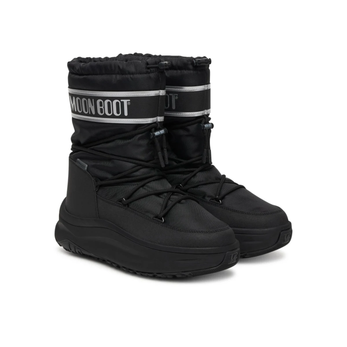 Pánské kotníkové zimní boty MOON BOOT MB MOON247 POLAR WP-NH36 BLACK SILVER · záber 2