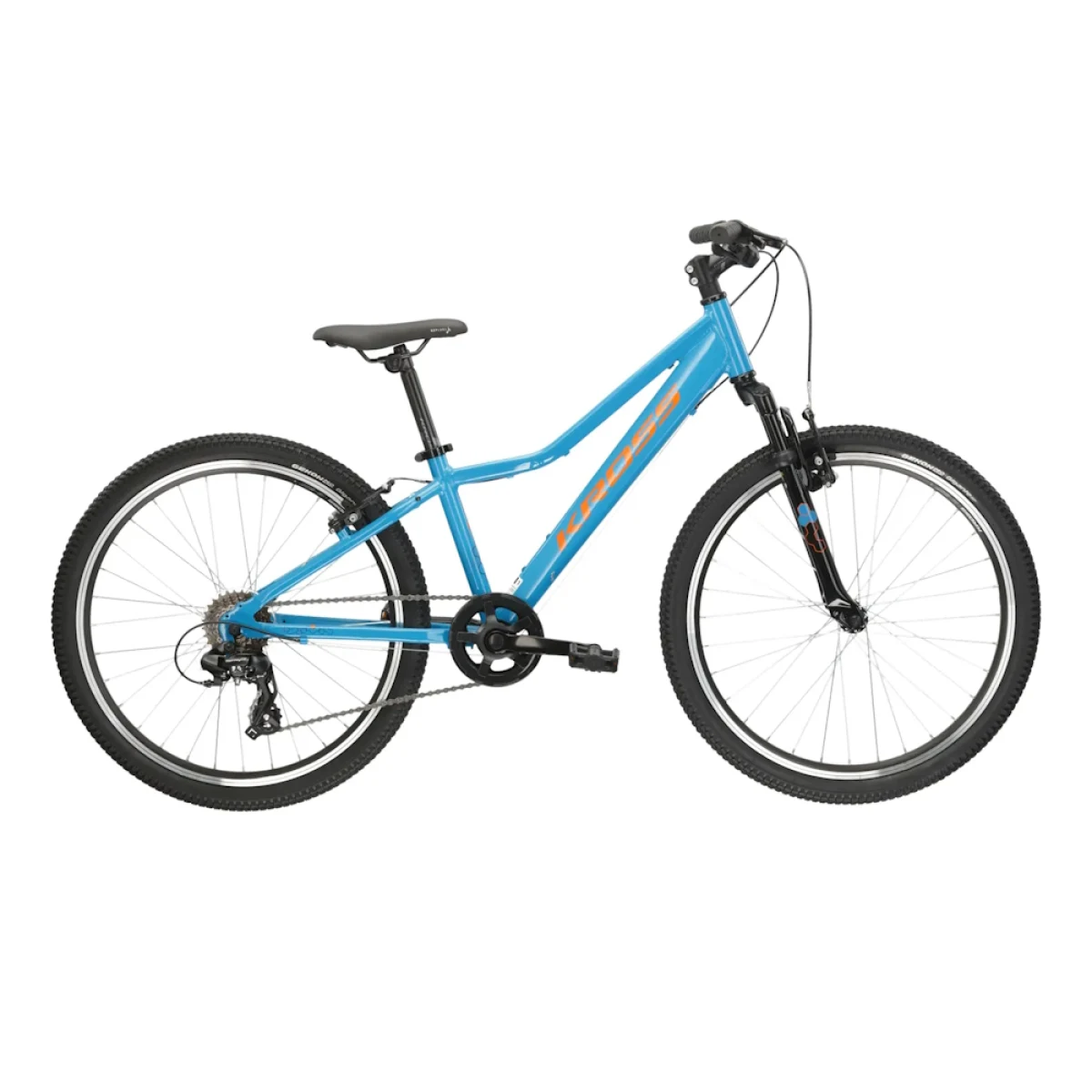 Kross Hexagon JR 1.0 24" - model 2025 námornícka modrá / žltá / lesk - S (12", 130-150 cm) · záber 2