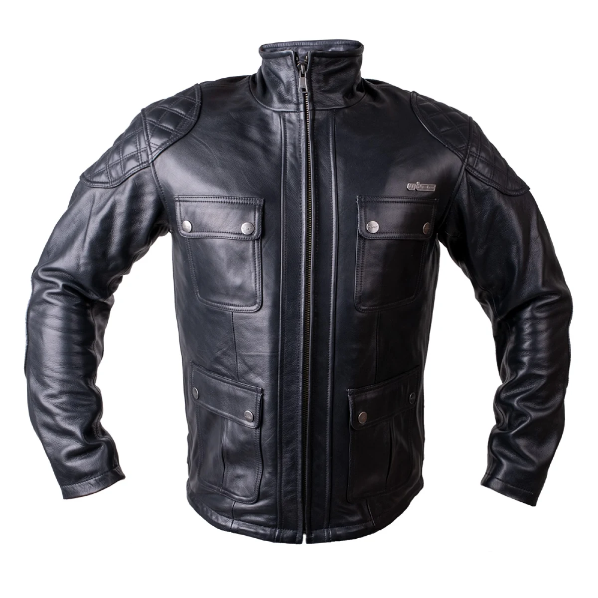Kožená moto bunda W-TEC Valebravo Farba čierna, · záber 2