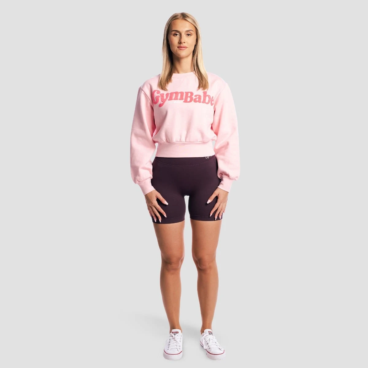 GymBeam Dámská mikina GymBabe Cherrybloom - Velikost: XS | Barva: Ružová | Hmotnost: 0,39 kg | Balení: 42 · záber 5