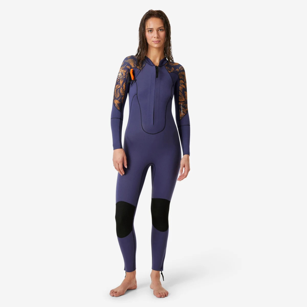 OCEAN STEP Dámska celotelová neoprénová kombinéza 3/2 Leaf Palm s dvojitým zipsom L · záber 1