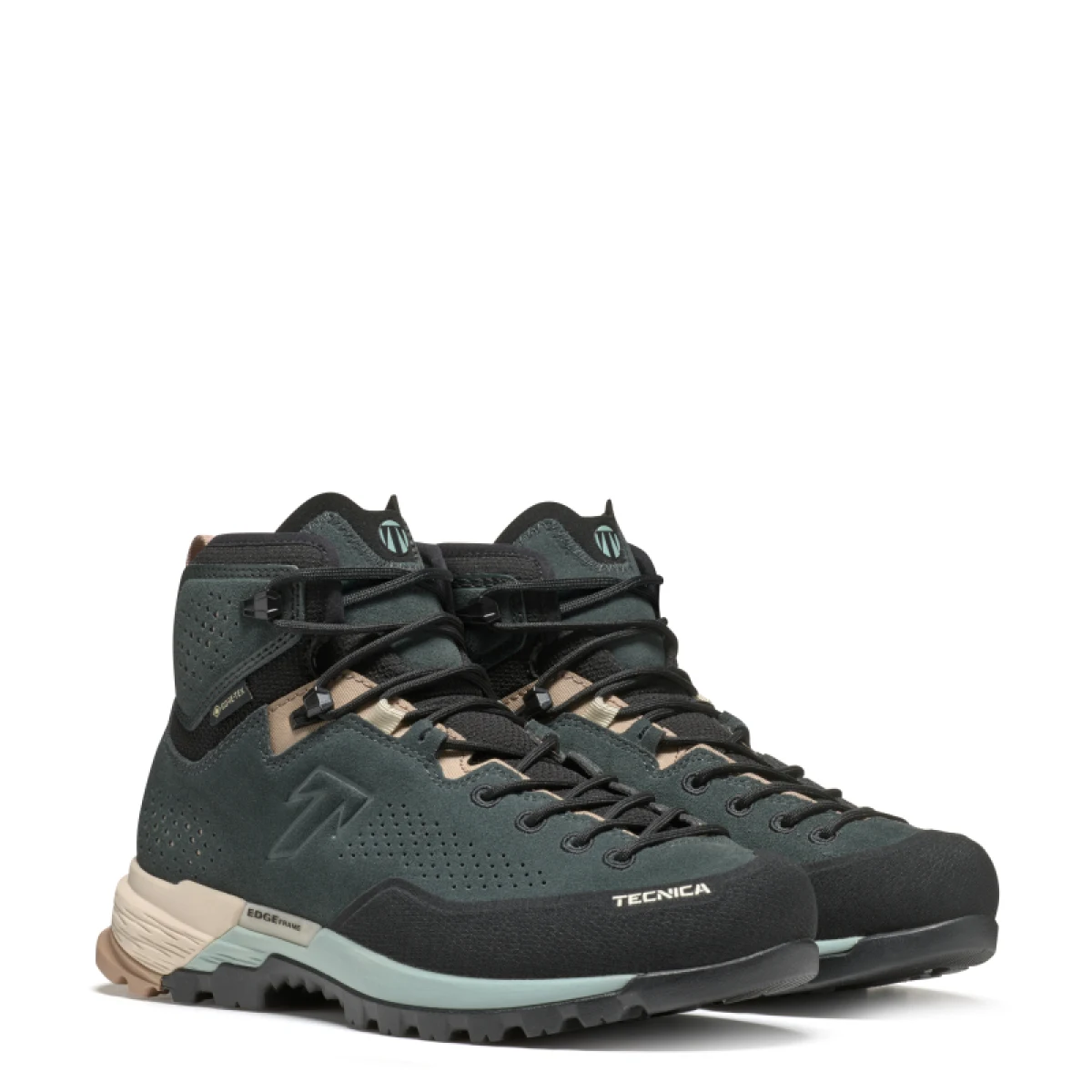 Dámská kotníková turistická celokožená obuv TECNICA Sulfur MID GTX Ws, navy grey light blue · záber 4