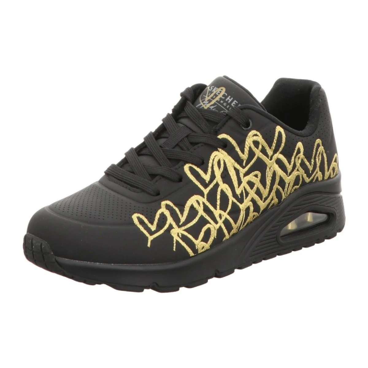 Dámská rekreační obuv SKECHERS Uno Golden Heart black gold · záber 3