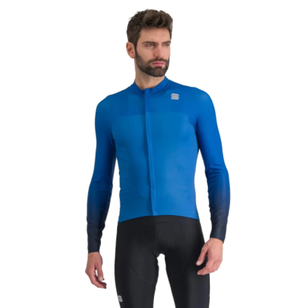 Pánský cyklistický dres s dlouhým rukávem SPORTFUL Bodyfit pro jersey, blue denim galaxy blue · záber 1