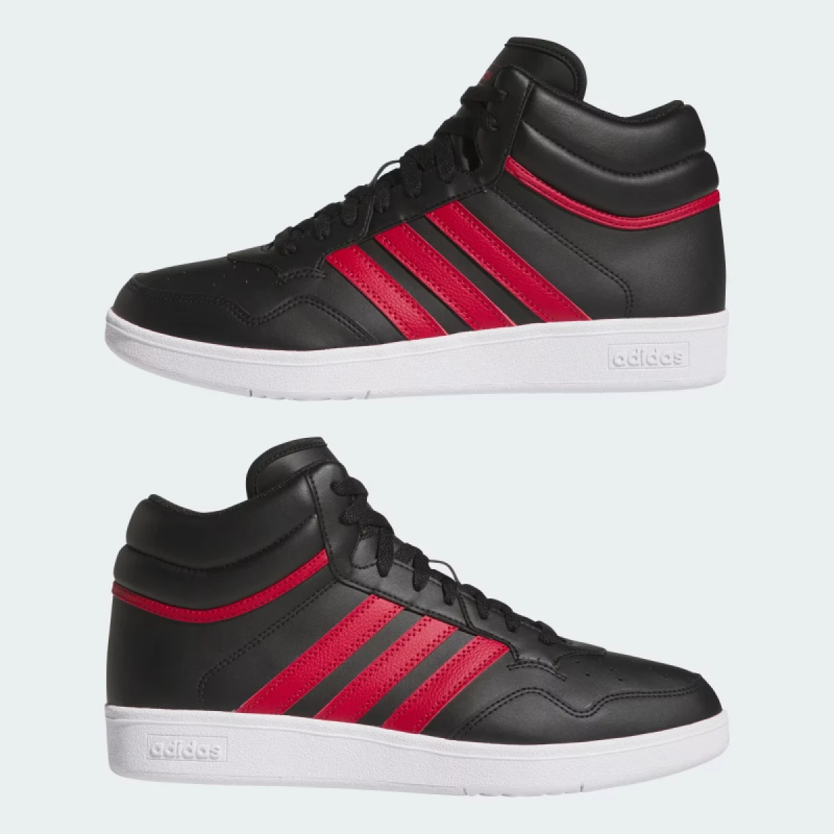 Pánská rekreační obuv ADIDAS Hoops 4.0 Mid M core black team victory red cloud white · záber 5