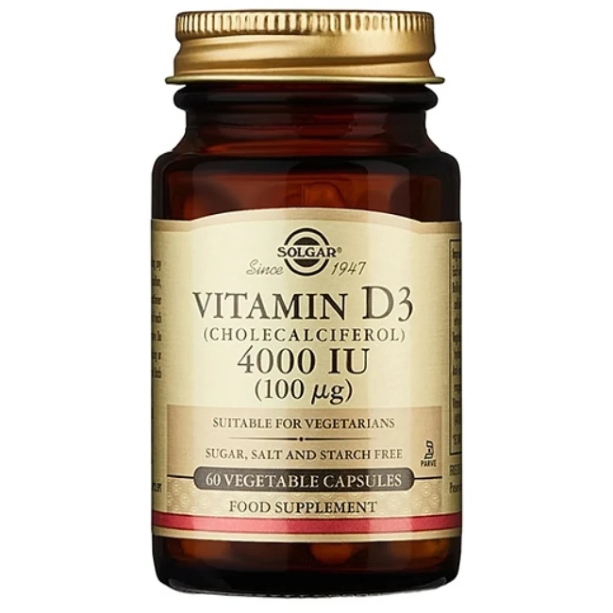 SOLGAR Vitamín D3 4000 IU 60 kapsúl · záber 2