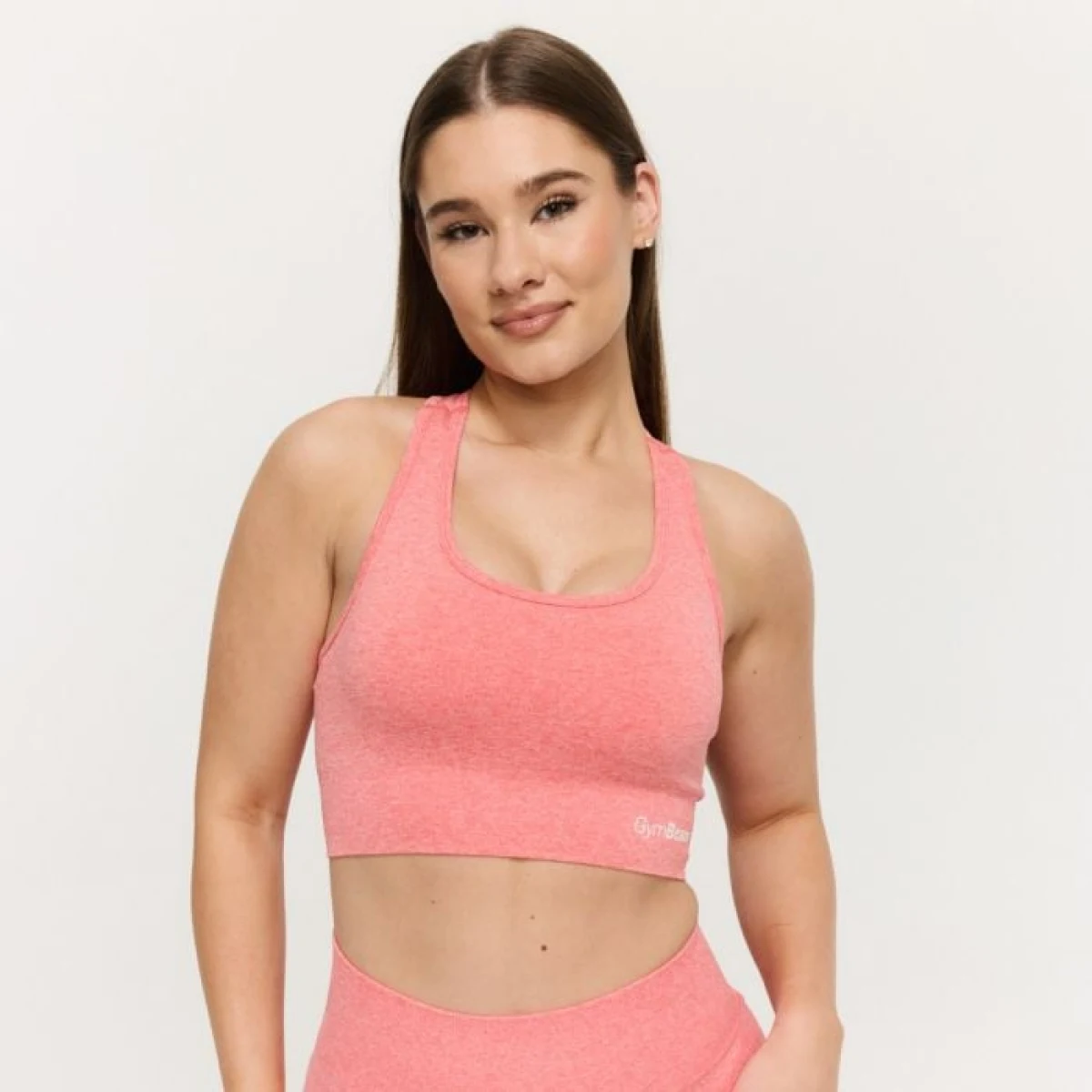 GymBeam FLO Sports Bra Coral - Veličina: S | Boja: Narančasta | Težina: 0,13 g | Pakiranje: 80 · záber 1