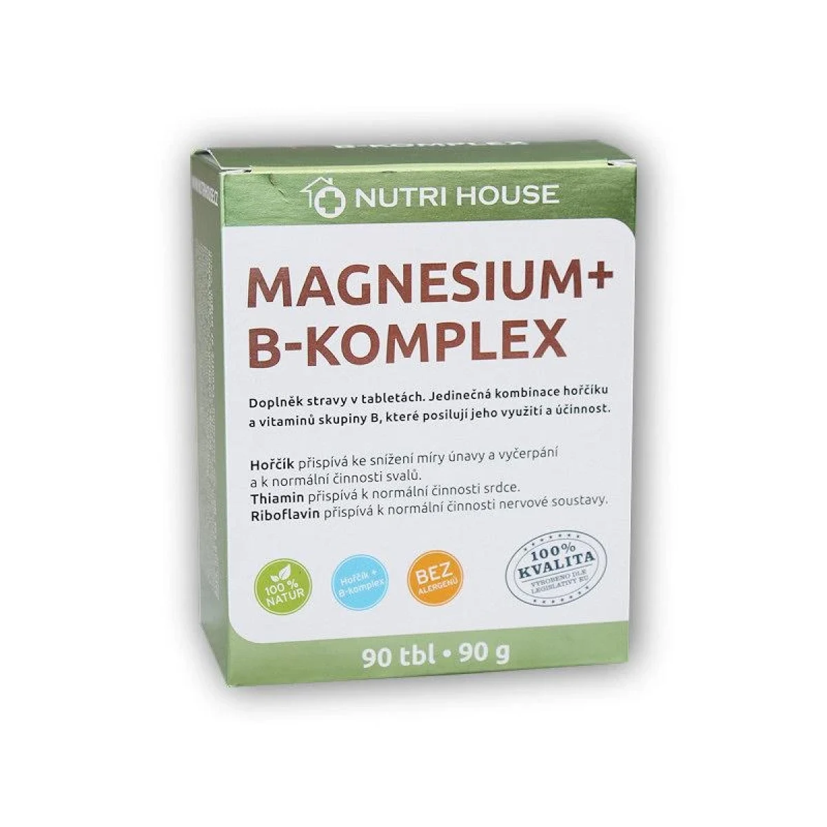 Nutri House Magnesium + B-komplex 90 tablet · záber 1