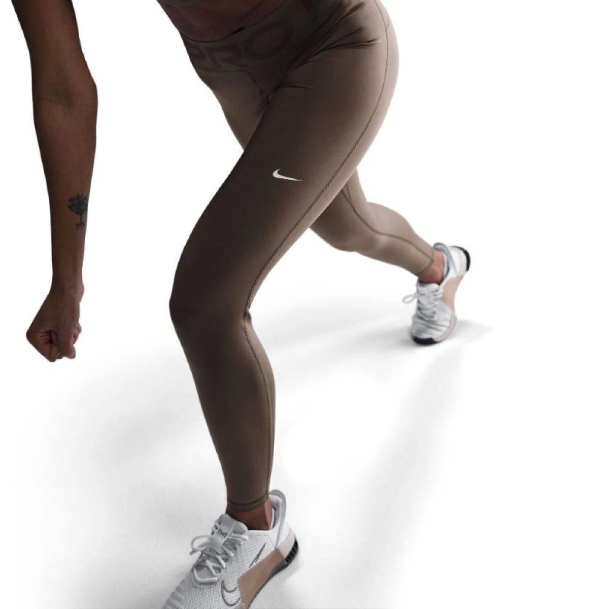 Dámské legíny NIKE PRO W NP SCULPT DF HR TIGHT-233-Brown · záber 4