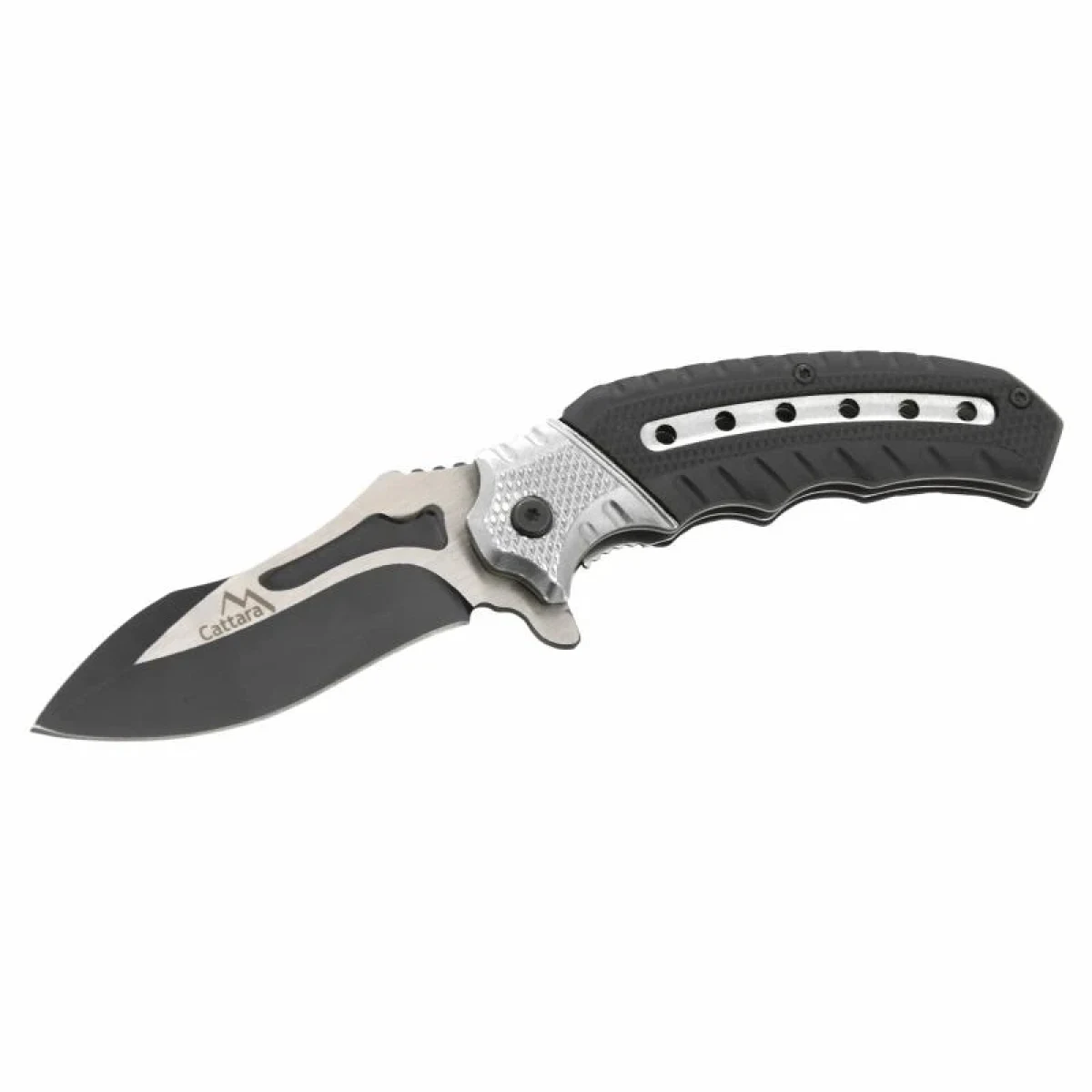 Cattara Nůž zavírací COBRA 20cm s pojistkou stříbrná-černá · záber 1