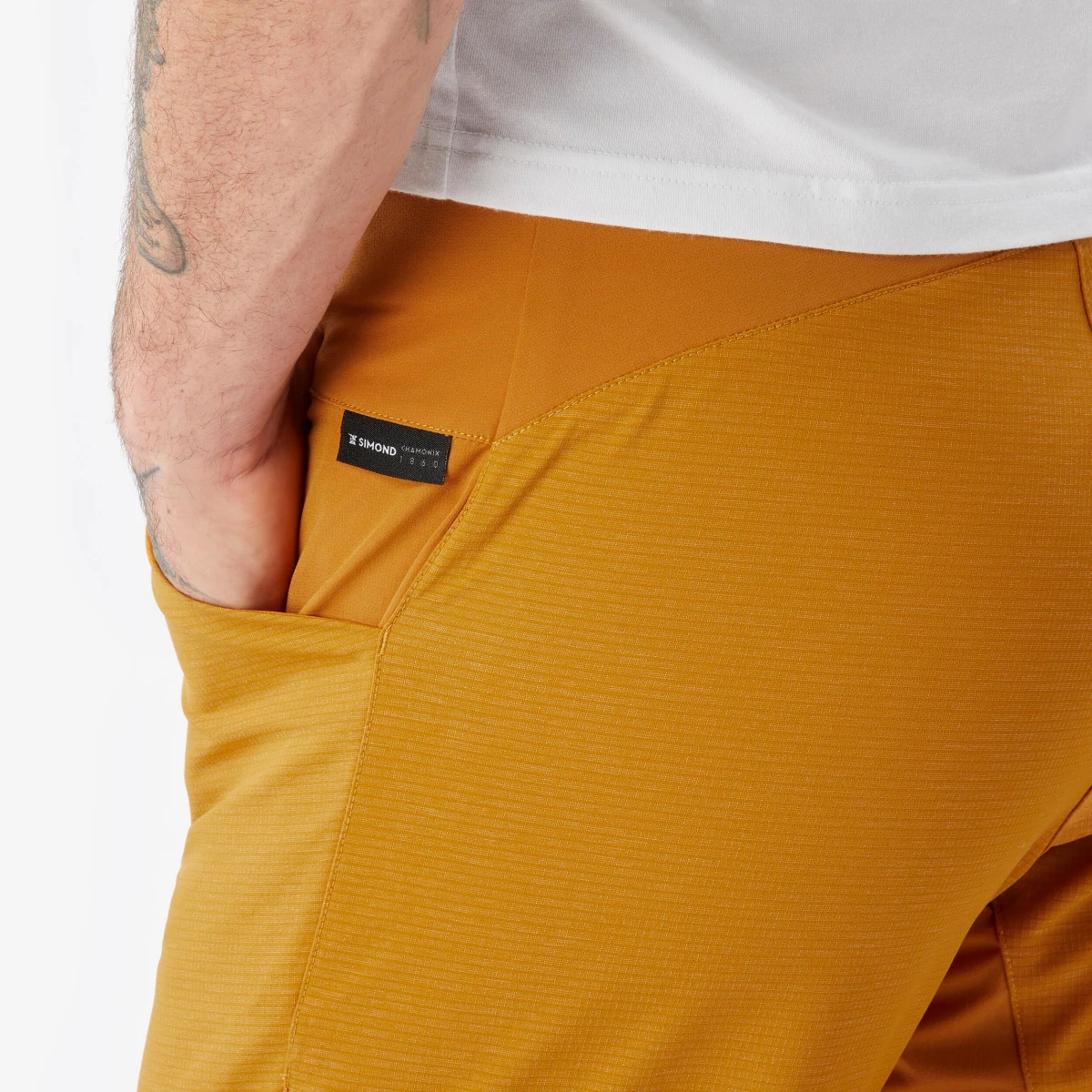 SIMOND Pánske nohavice Edge na lezenie na útesoch okrové XL-2XL · záber 2