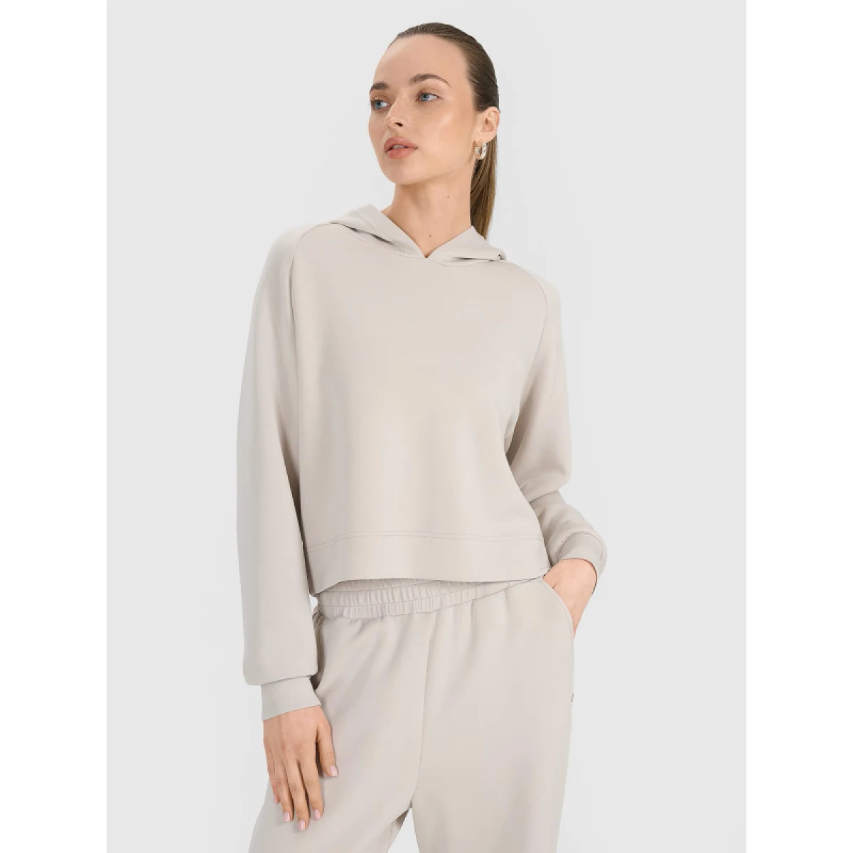 Dámská mikina s kapucí 4F SWEATSHIRT F1562-83S-BEIGE · záber 2