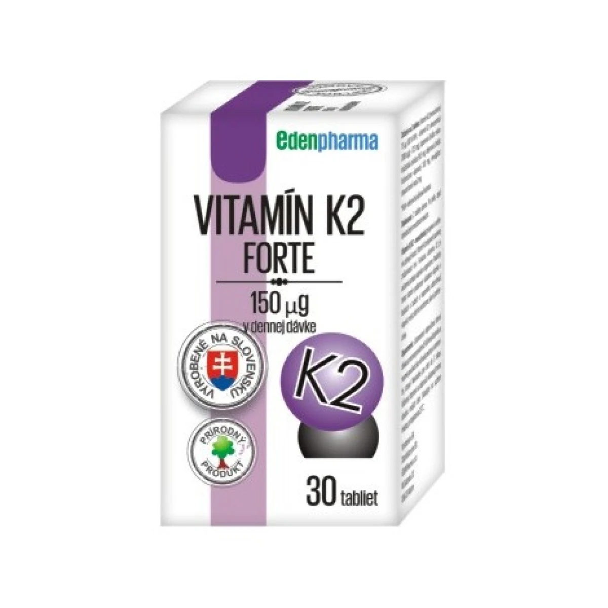 Edenpharma Vitamín K2 Forte 30 tbl · záber 3