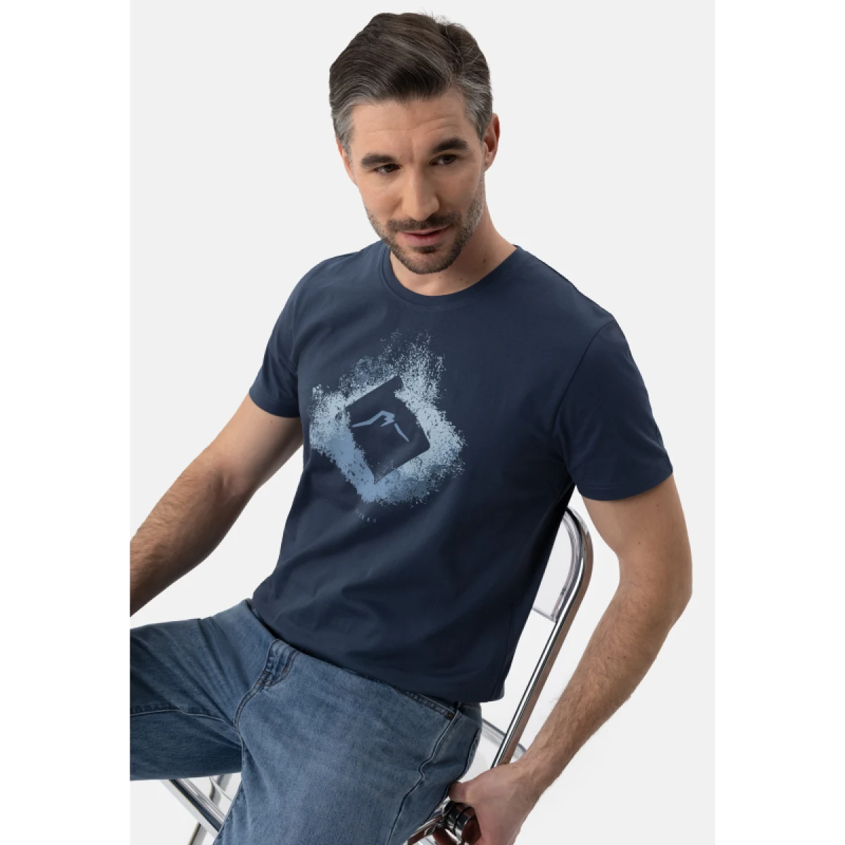 Pánské tričko s krátkým rukávem VOLCANO T-NEX-DENIM · záber 3