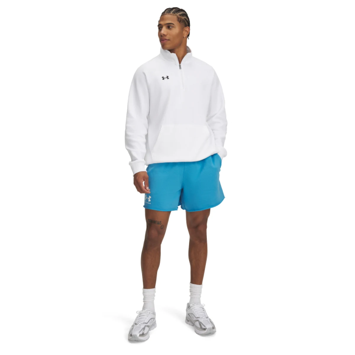 Pánské teplákové kraťasy UNDER ARMOUR UA Rival Terry 6in Short-BLU · záber 4