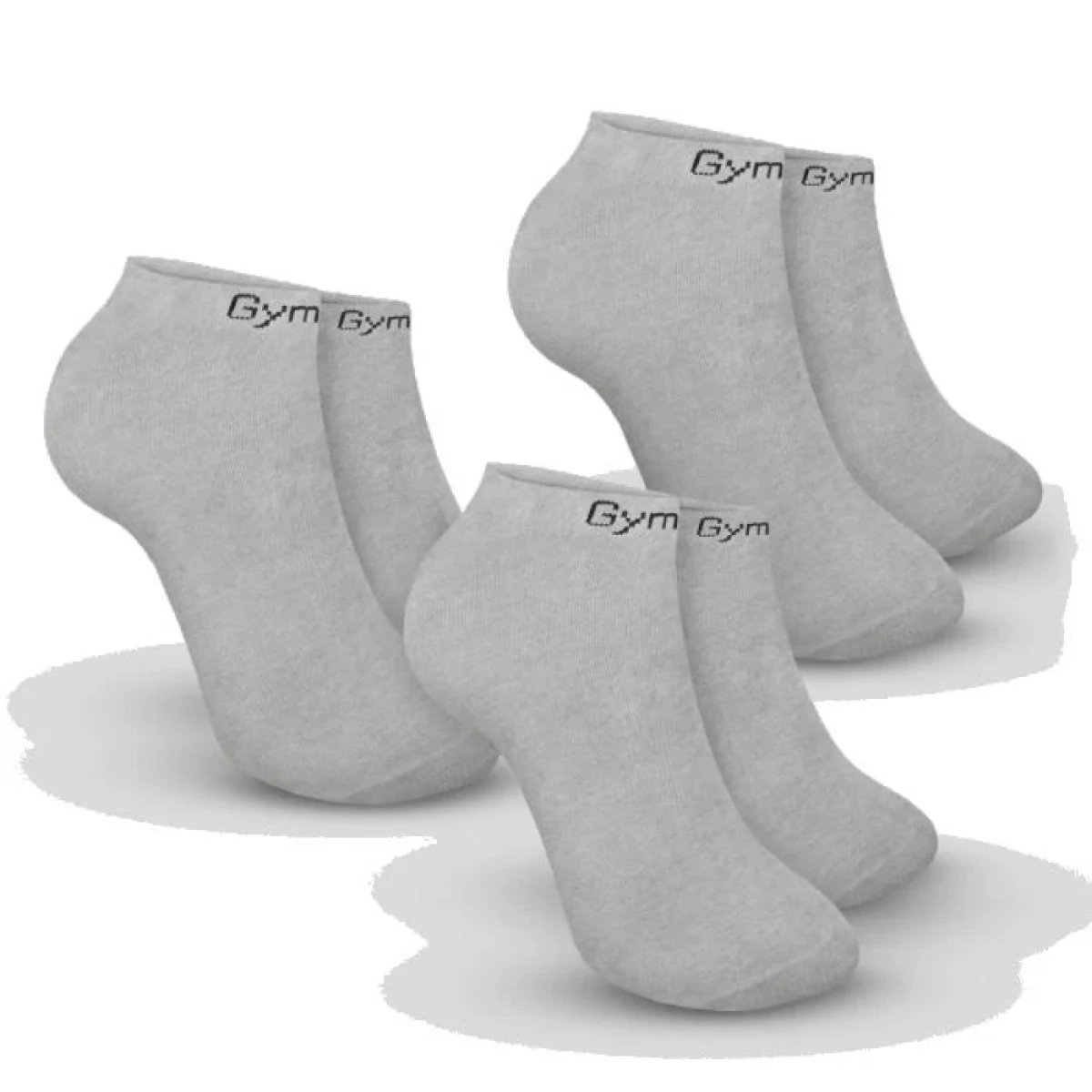 GymBeam Ponožky Ankle Socks 3Pack Grey - Barva: sivá · záber 1