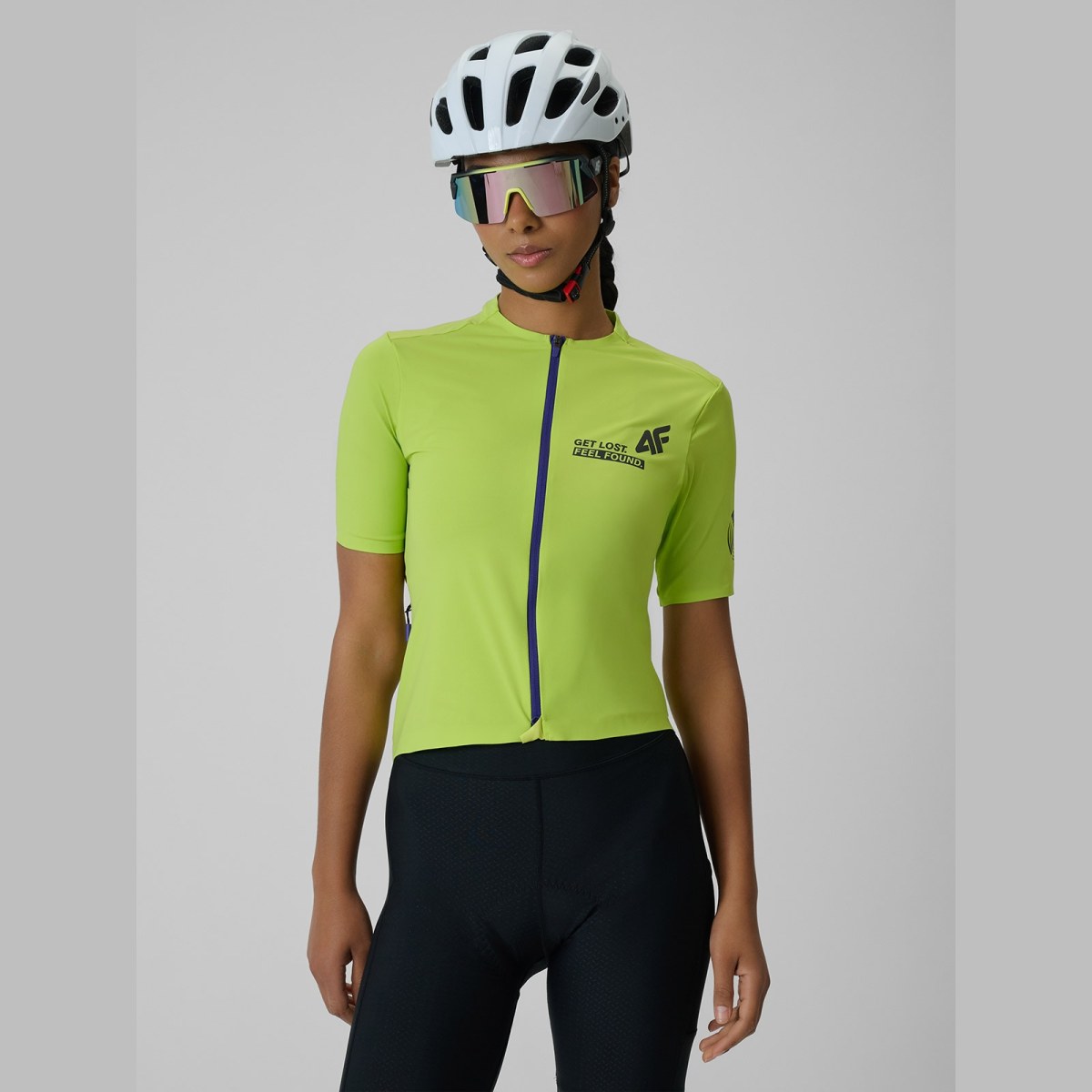 Dámsky cyklistický dres s ochranou UPF50+ - zelený · záber 1
