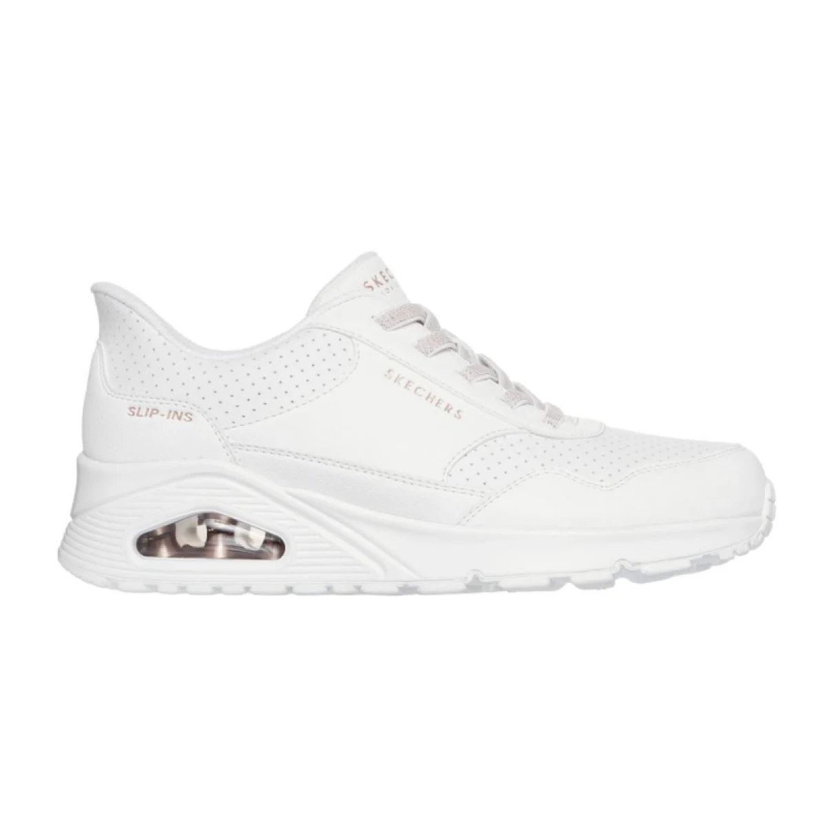 Dámska rekreačná obuv SKECHERS Uno Banksia Luxe Slip-Ins W white · záber 2