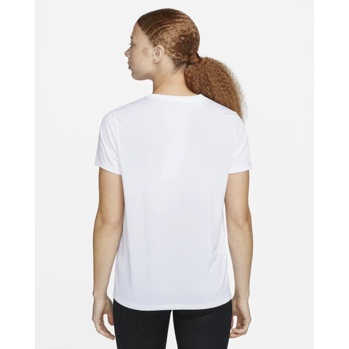 Dámské tréninkové tričko s krátkým rukávem NIKE W NK DF RLGD SS TEE-100 WHITE BLACK · záber 3