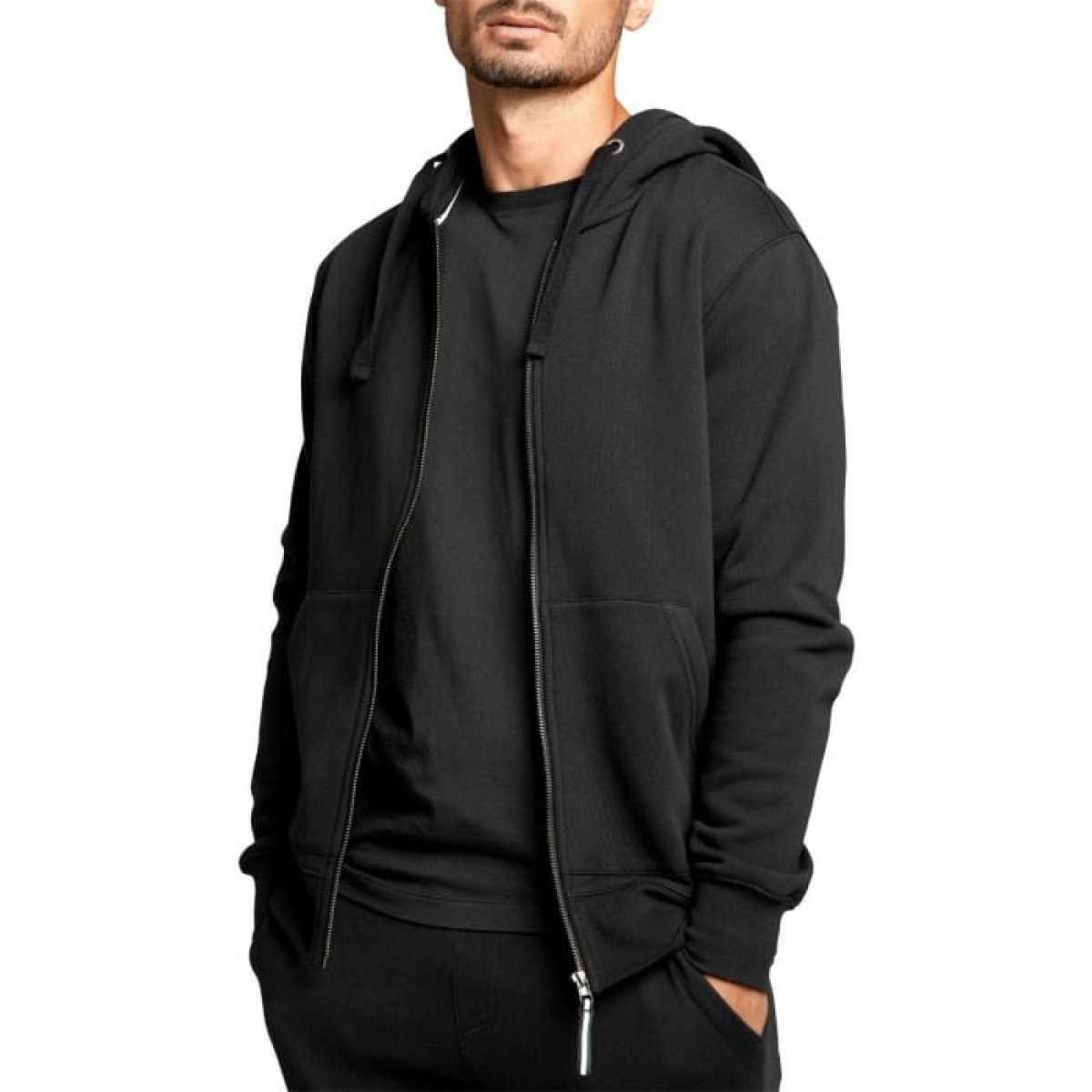 BJÖRN BORG Mikina Borg Zip Hood Centre Black Beauty S · záber 1