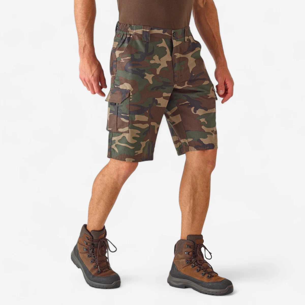 SOLOGNAC Bermudy 500 Woodland maskovacie zelené M · záber 1