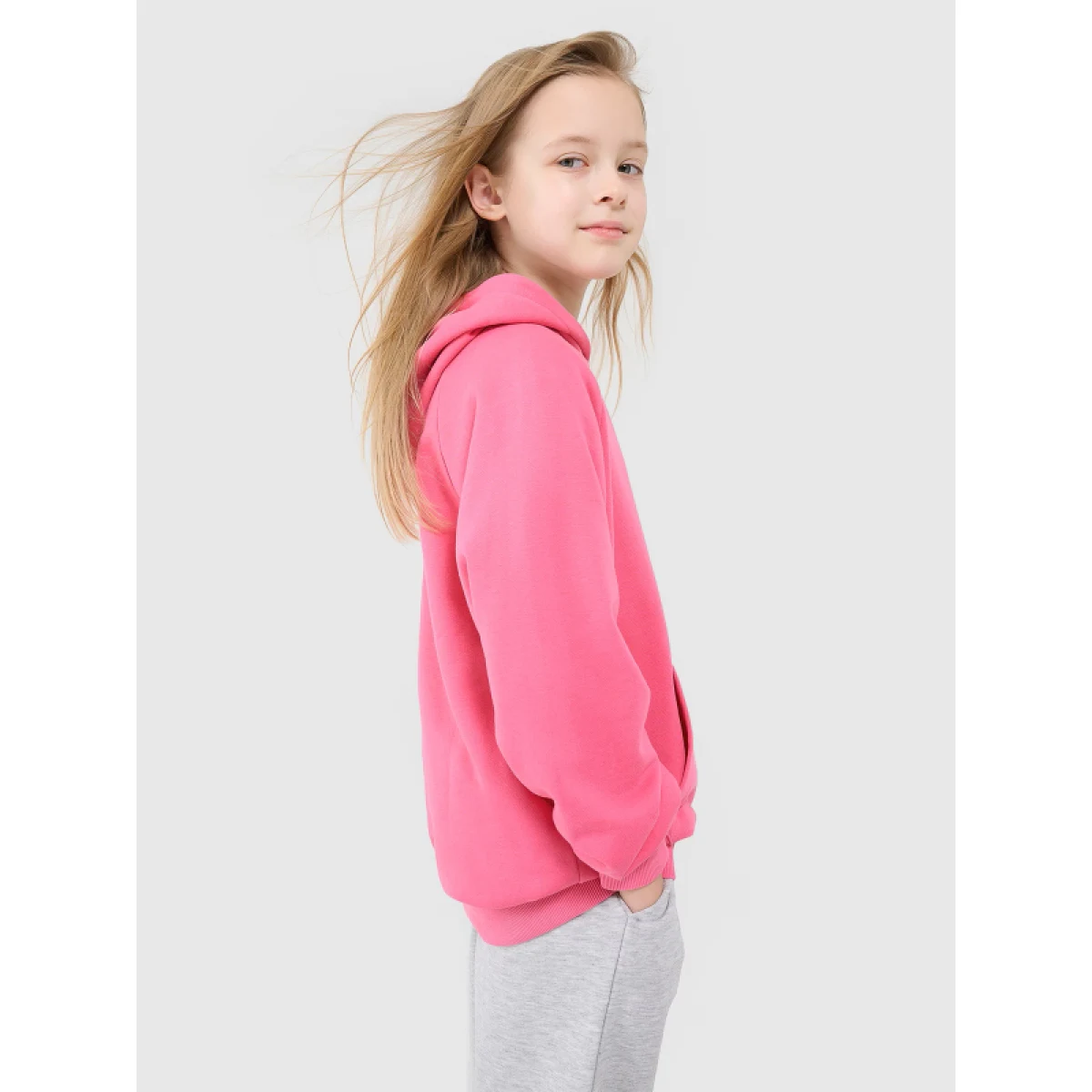 Dívčí mikina s kapucí 4F JUNIOR SWEATSHIRT F1478-54S-PINK · záber 3