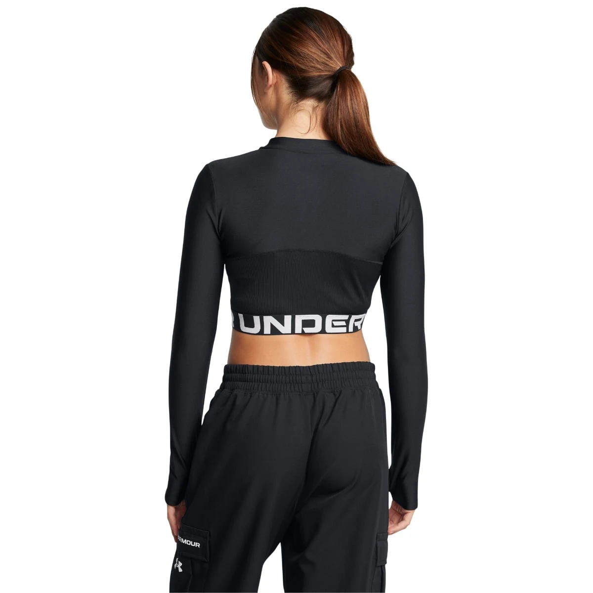 Under Armour Women‘s top HeatGear Rib 1/4 Zip LS Black · záber 6
