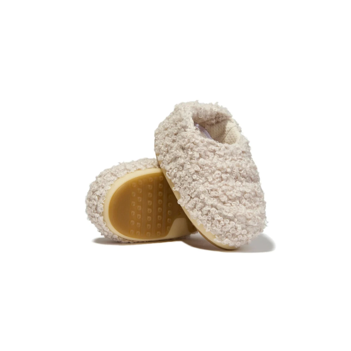 Dámske nízke zimné topánky MOON BOOT SANDAL BAND FAUX CURLY, 002 cream · záber 5