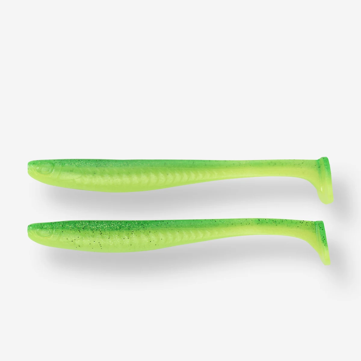 CAPERLAN Yubari Fat Shad 20cm - 8" Fluo Green - shad na šťuky s atraktantom bez · záber 1