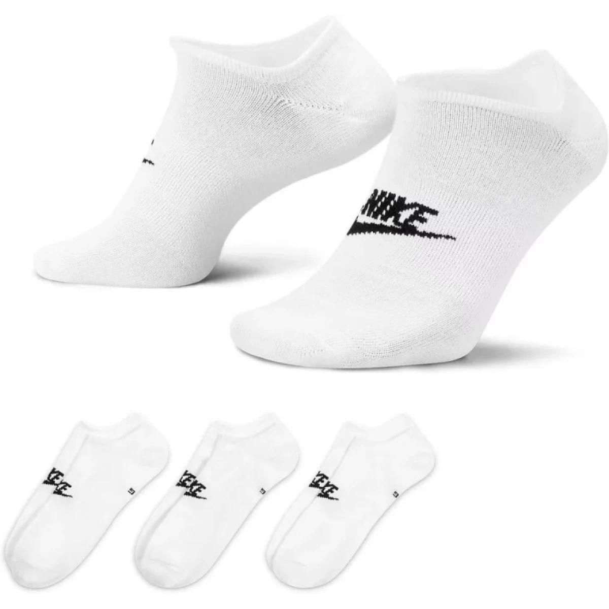 Ponožky NIKE 3 PACK-U NK NSW EVERYDAY ESSENTIAL NS-White · záber 3