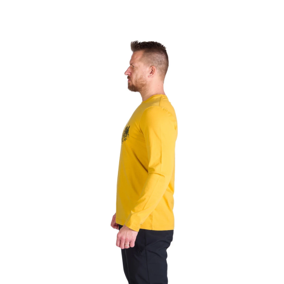 Pánské turistické tričko s dlouhým rukávem NORTHFINDER STEWART-314goldenyellow · záber 3